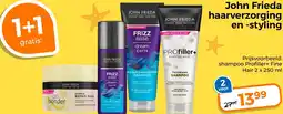 Trekpleister John Frieda haarverzorging en styling aanbieding