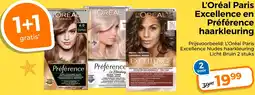 Trekpleister L'Oréal Paris Excellence en Préférence haarkleuring aanbieding