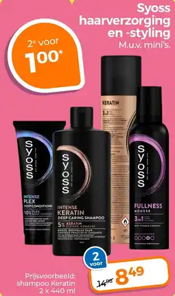 Trekpleister Syoss haarverzorging en styling aanbieding