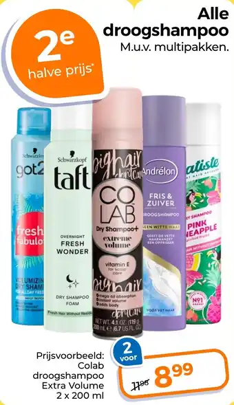Trekpleister Alle droogshampoo aanbieding