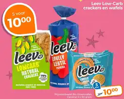 Trekpleister Leev Low-Carb crackers en wafels aanbieding