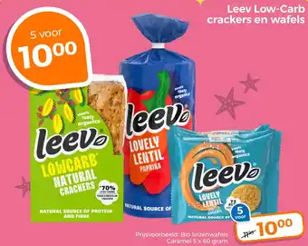 Trekpleister Leev Low-Carb crackers en wafels aanbieding