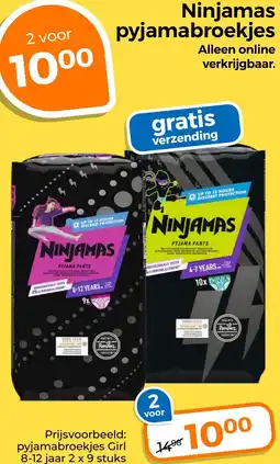 Trekpleister Ninjamas pyjamabroekjes aanbieding