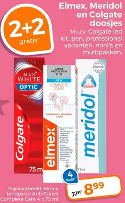 Trekpleister Elmex, Meridol en Colgate doosjes aanbieding