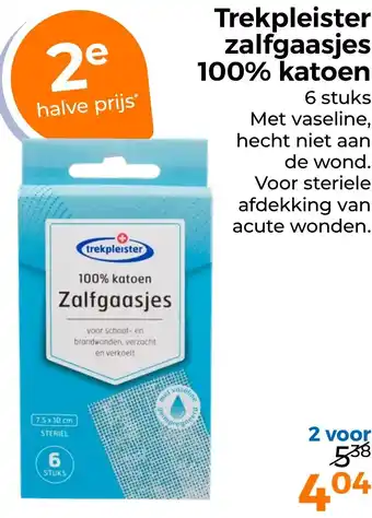 Trekpleister Trekpleister zalfgaasjes 100% katoen aanbieding