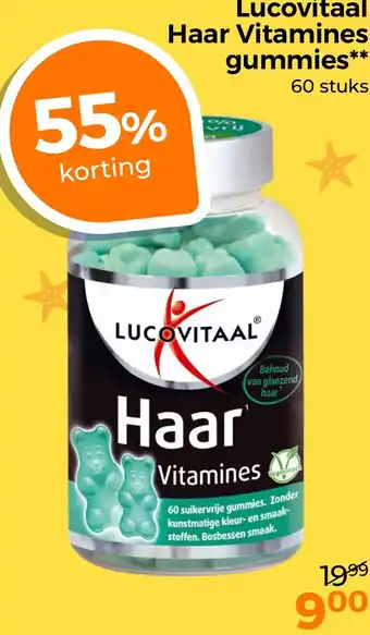 Trekpleister Lucovitaal Haar Vitamines gummies aanbieding