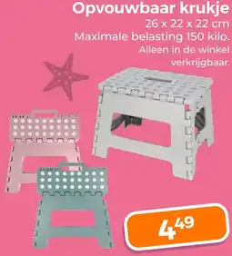 Trekpleister Opvouwbaar krukje aanbieding