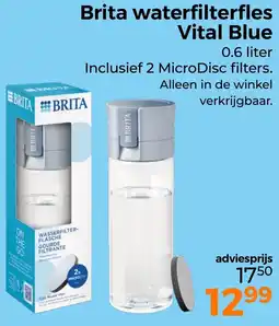 Trekpleister Brita waterfilterfles Vital Blue aanbieding