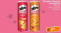 Trekpleister Pringles Original en Paprika aanbieding