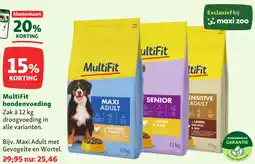 Maxi Zoo MultiFit hondenvoeding aanbieding