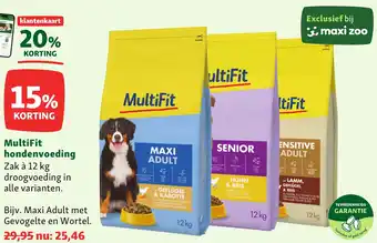 Maxi Zoo MultiFit hondenvoeding aanbieding