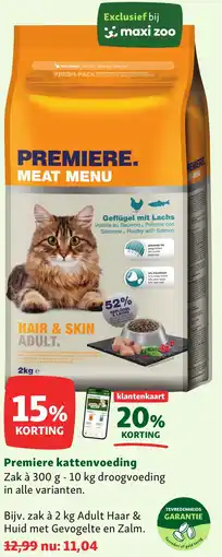 Maxi Zoo Premiere kattenvoeding aanbieding