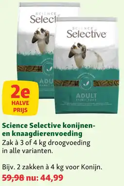 Maxi Zoo Science Selective konijnen en knaagdierenvoeding aanbieding