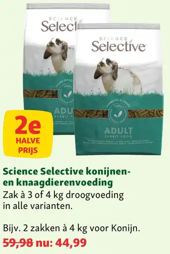 Maxi Zoo Science Selective konijnen en knaagdierenvoeding aanbieding