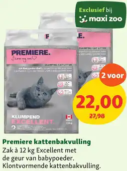 Maxi Zoo Premiere kattenbakvulling aanbieding