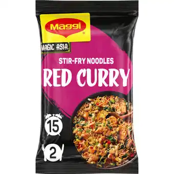 Albert Heijn Maggi Stir-fry noodles red curry aanbieding