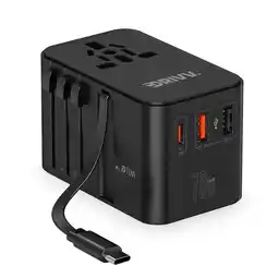 ANWB Drivv. Universele Wereldstekker met kabel 70W Zwart aanbieding