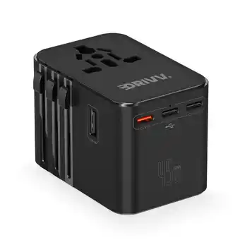 ANWB Drivv. Universele Wereldstekker USB C 45W Zwart aanbieding