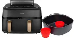 Coolblue Philips 5000 Series Dual Basket NA552/00 + Bakmeesterset aanbieding