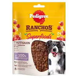 Zooplus 70g Pedigree Ranchos Superfoods kalkoen hondensnacks aanbieding