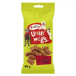 Zooplus 9 x 180g Frolic Unterwegs met rundvlees hondensnacks voor onderweg aanbieding