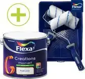 Bol.com Flexa - Creations - Muurverf Extra Mat - Fresh Linen - 2.5 liter + Muurverfset aanbieding
