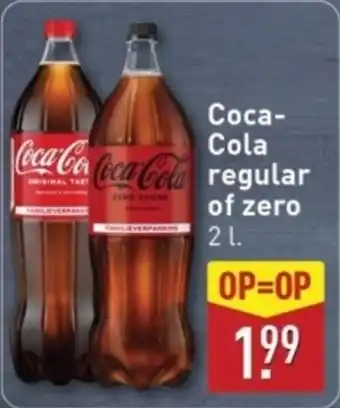 ALDI Coca-CoCoca-Cola regular of zero aanbieding