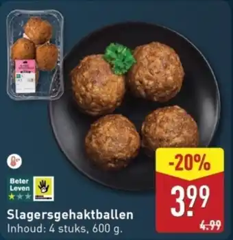 ALDI Slagersgehaktballen aanbieding