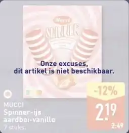 ALDI Mucci Spinner-ijs aardbei-vanille aanbieding