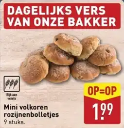 ALDI Mini volkoren rozijnenbolletjes aanbieding