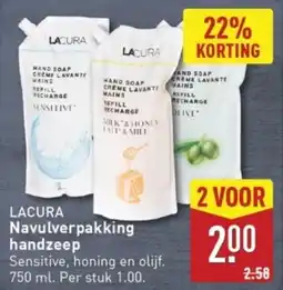 ALDI Lacura Navulverpakking Handzeep aanbieding