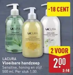 ALDI LACURA Vloeibare Handzeep aanbieding