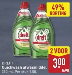 ALDI Dreft Quickwash afwasmiddel aanbieding