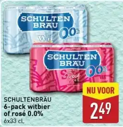 ALDI Schultenbräu Witbier of Rosé 0.0% aanbieding