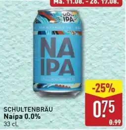ALDI Schultenbräu Naipa 0.0% aanbieding