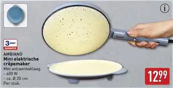 ALDI Ambiano Mini elektrische crêpemaker aanbieding
