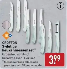 ALDI Crofton 3-delige Keukenmessenset aanbieding