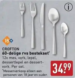 ALDI Crofton 60-delige RVS Bestekset aanbieding