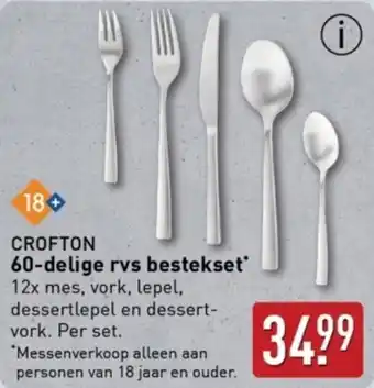 ALDI Crofton 60-delige RVS Bestekset aanbieding