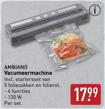 ALDI Ambiano Vacumeermachine aanbieding