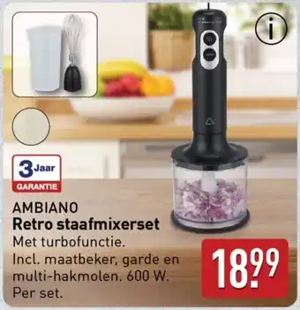 ALDI Ambiano Retro Ataafmixerset aanbieding