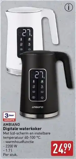 ALDI Ambiano Digitale Waterkoker aanbieding