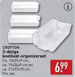 ALDI Crofton 3-delige koelkast-organizerset aanbieding