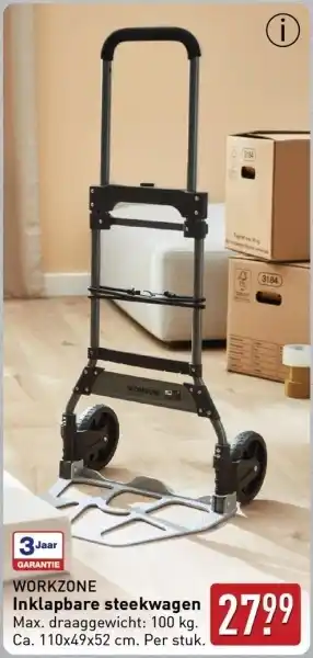 ALDI Workzone Inklapbare steekwagen aanbieding