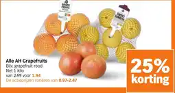 Albert Heijn Alle AH Grapefruits aanbieding
