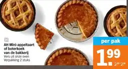 Albert Heijn AH Mini-appeltaart of boterkoek van de bakkerij aanbieding