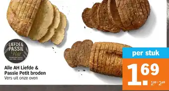 Albert Heijn Alle AH Liefde & Passie Petit broden aanbieding