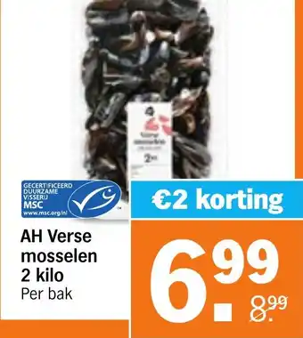 Albert Heijn AH Verse mosselen aanbieding
