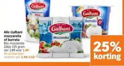 Albert Heijn Alle Galbani mozzarella of burrata aanbieding