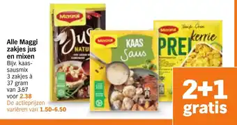 Albert Heijn Alle Maggi zakjes jus en mixen aanbieding